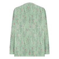 Dyegold dugih rukava za žene jeseni modni vintage cvjetni print boho majica Square Crster natlan povremeni