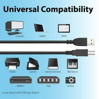 6,6ft USB kabel za HP Deskjet J110A CH340A B1H all-in-jedan inkjet štampač