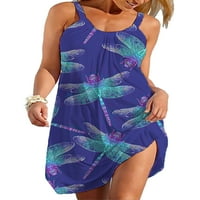 Beiwei Women Ljeto plaža kupaći kupaći kostim poklopci Plus size bez rukava bez rukava mini haljina