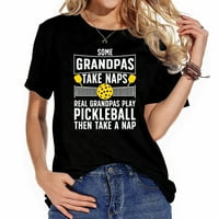 Neki djed uzimaju naps prave djede igraju majicu Pickleball majica