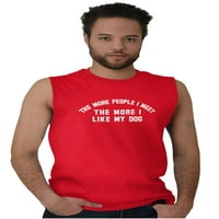 Što više ljudi se sretnem sviđa mi se kao moj psen tenk top košulja za žene muškarci Brisco brendovi