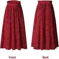 Ženski visoko struk polka tački suknja midi maxi ljuljačka suknja