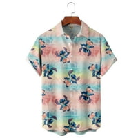 Filmovi LILO & Stitch majica s kratkim rukavima, 3D tiskane havajske košulje Djeca odrasla plaža Kratki