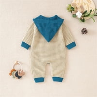 Dječaci Djevojke Print džemper Dukseri Patchwork Topli pleteni džemper za bebe s kapuljačom Joperice