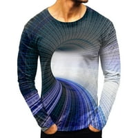 Šumyyashe T majice za muškarce Zimska pada modni sportski apstraktni digitalni tisak okrugli vrat dugih