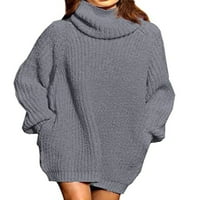Bomotoo dame ugodno Jumper vrhovi visoki vrat slobodni pleteni džemperi Chic pletiva dugi rukav pulover