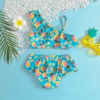 Djeca Djeca Djevojčini kupaći kostimi za kupaći kostim Jesenski kratke rukavice bez rukava s kupaćim kostimima kupaći kostimi odjeća