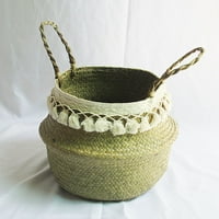 Košarica za skladištenje Rattan slamna Košara Wicker Seagrass Sklopivi praonicu Flower Pot Flower Vase