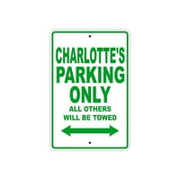 Parkiranje Charlotte-a sve ostalo će vući naziv poklon Novelty Metal Aluminium 12 X18 znak