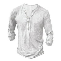 Muška majica Ljetna moda Casual Fasten 3D digitalni ispis majica s dugim rukavima Bijeli XXXL