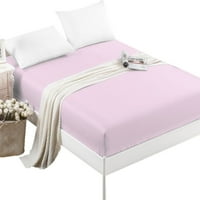 & DD Home Fashion ®-Jednostavan list, baršunasta mikrofibra, meka i udobna, bez bora od, ružičasta, puna