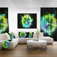 Art Demandart Zeleni fraktalni vrtlozi energije cvjetni uokvireni platneni umjetnički ispis u. Široko