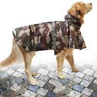 Narančasti psinski kaput, podesivi elegantni hoodie pončo sa sigurnosnim reflektirajućim dizajnom traka