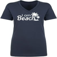 Am Beach Womens majica V-izrez