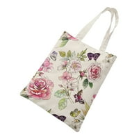 Šarmantna šarena cvjetna cvjetna torba za tote tote na ramenu torba horizontalno za žene s tiskanim