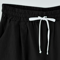 Wozhidaose Capri hlače za žene Ljetne hlače kratke hlače za vezanje plaže sa džepnim salonom sa dnevnim