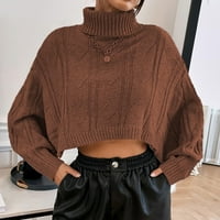 Hinvhai Plus džemper vrhovi na sezonski klirens ženski plus veličina labavi otisnuti dugi rukav džemper