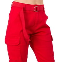 Wavsuf ženske hlače plus veličina čišćenja crvene hlače veličine m