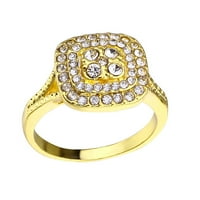 Lowrofile prstenovi za žene Girls Rhinestone Gold Ring Gifts