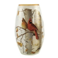 Kante Creek Fall Cardinals Med Vase Pre-Lit Glass Jesen HBB0205