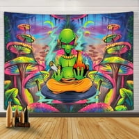 Sanviglor Blacklight tapisesty Psihipedelic Bobeni zid viseće šarene tapiserije Trippy Hippie astronaut