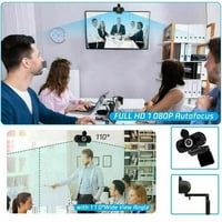 1080p web kamera, HD web kamera sa poklopcem mikrofona i privatnosti, USB računarsku kameru, 110 stepeni