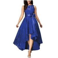Haxmnou ženska haljina haljina moda čista boja čipkasti čipke šivenje visokih struka IRregularna suknja