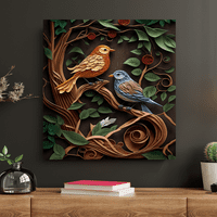 Papir Plumage - Quilled ptica platna zidna umjetnost