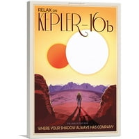 KEPLER16B Dvokratna orbiterska zemlja od dva sunca NASA Poster platna Art Print - Veličina: 26 18
