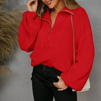 SojighXZC ženski pulover Duge sa dugim rukavima Klintni vrhovi casual bluza lagana turtleneck džemperi