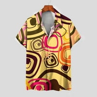 Jsaierl Hawaiian majica za muškarce Ljetna tropska majica uzorka Redovna fit majica kratkih rukava niz