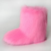 Lyinloo ženske modne modne boje imitacije životinjskih čizama plus kašmir čizme čizme za snijeg ružičasto