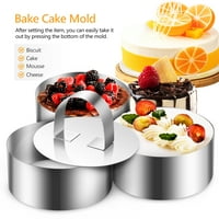Postavlja okrugle torte Prstenovi torte Kalupi od nehrđajućeg čelika desert mousse prstenovi sa putnicima