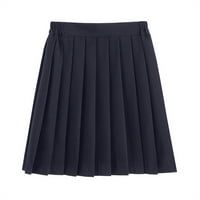 Suknje za žene Ženska modna školska uniforma Čvrsta nagnuta suknja Akademske suknje ženske suknje mornarice