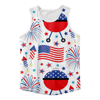 4. jula majica bez rukava Američka zastava USA zastava 4. jula Eagle Tank Tee American Flag tenkovi