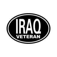 Oval Irak Irak Veteran naljepnica za uljepnicu - samoljepljivi vinil - Vremenska zaštitna - izrađena