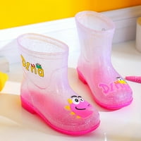 Djevojke cipele slatka crtana crtana srednja cijev kišna modna prozirna praktična na otvorenom male