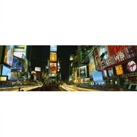 Panoramske slike PPI68866L Neonske ploče u gradu upaljene u noćni puta Square Square New York Grad New York Država Poster Print od panoramskih slika - 12