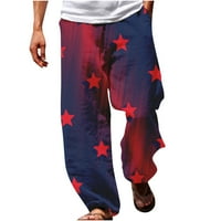 Široke pantalone za noge Muškarci Dan nezavisnosti 3D Štamparije Slobodne sportove Kućice za odmor Elastične