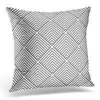 Trokut crni ocrtani geometrijski uzorak desnog kuta oblika može popločano neprimjetno bijeli poklopac jastuka od jastučnog jastuka