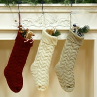 Fule 18 Kabel velike veličine pletene božićne Xmas čarape za čarape