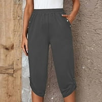 Efsteb Athletica Ženske kratke hlače Elastični struk Srednji struk tanki čipke Ukupne hlače Solidne