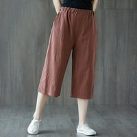 Akiihol ženske hlače casual caprit hlače za žene casual ljeto povlačenje na joga haljina kapris radovi