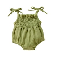 Mikilon Toddler Baby Boys and Girl Udobne čvrste boje elastične kosilice za rezanje za djecu za djecu 6-mjeseci zelena