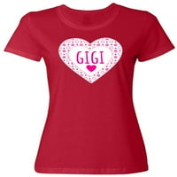 Inktastična gigi ružičasta valentinska srca Ženska majica