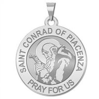 Sveti Conrad od piacenze vjerske medalje veličine nikla -sterling srebra