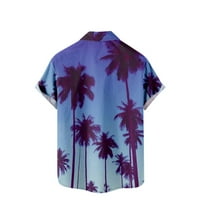 Jsaierl Muške Havajske košulje Summer Tropical Print Majica Regularna fit majica s kratkim rukavima Dole Velika i visoka Aloha majica za odmor za odmor