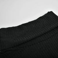 Yyeselk Jesen Zimske ženske dugih rukava pletene džemper turtleneck čvrsti labavi pulover vrhovi džemper