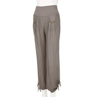 Ženske ljetne hlače Ležerne prilike labave pamučne pantalone istegnute struku hlače za žene