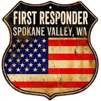 Valley, WA prvi odgovor USA Metal znak Fire policija 211110022315